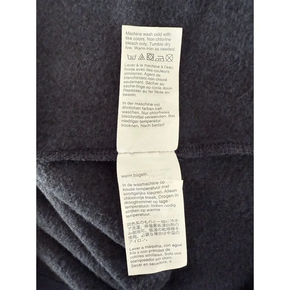J Crew Mercantile Men's 1/4 Zip Sweater Fleece Pullover Jacket Navy Blue Size L